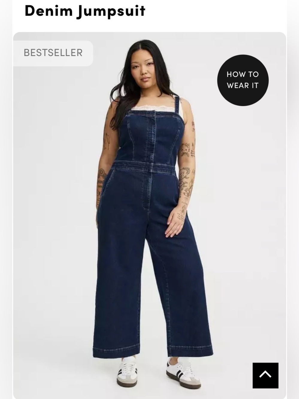 torrid Dark Blue Denim Wide-Leg Overalls size 2